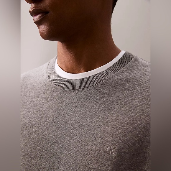 Calvin Klein Smooth Cotton Crew Neck Sweater Size S - Picture 3 of 10
